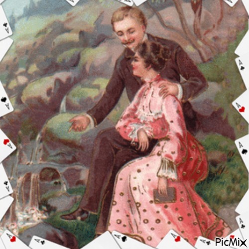 Carte de la Saint-Valentin vintage douce - png ฟรี