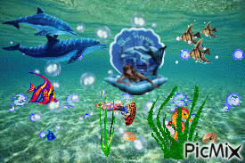 le monde sous la mer - GIF animasi gratis