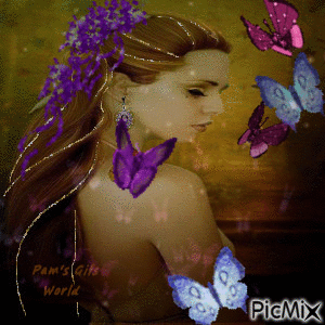 Butterflies and the Beauty - 免费动画 GIF
