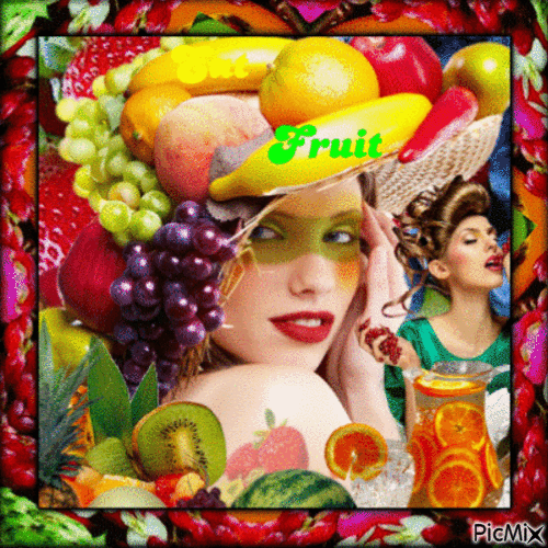 Fruit Hat Woman - GIF เคลื่อนไหวฟรี