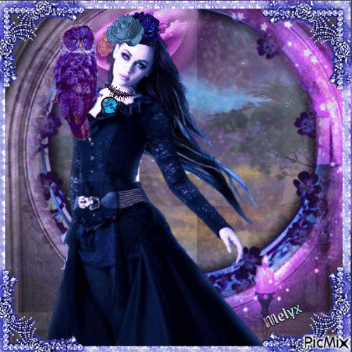 gothic blue and pink - Free animated GIF