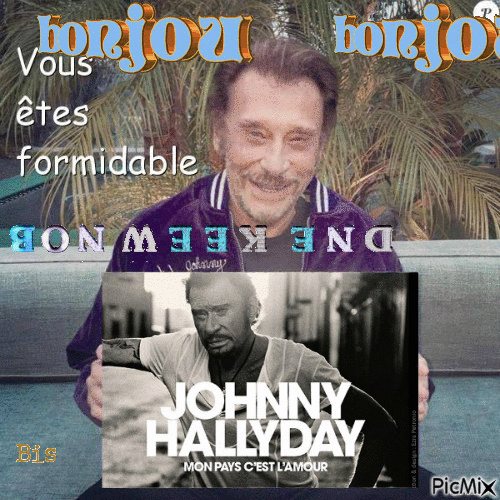 johnny hallyday - Безплатен анимиран GIF