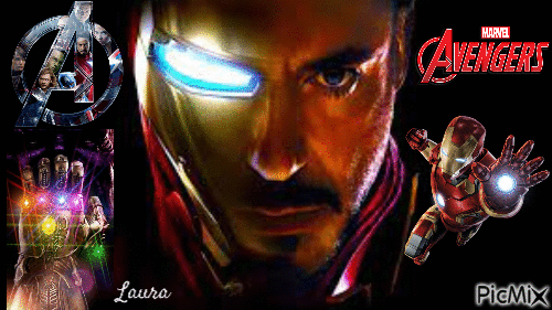 Ironman Avengers Marvel Laurachan - Бесплатный анимированный гифка