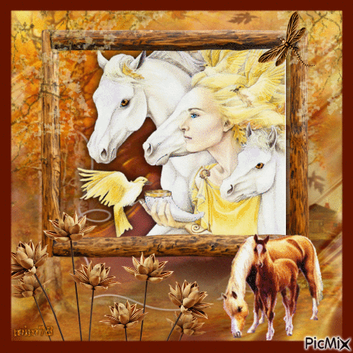 l'amour des chevaux - Free animated GIF