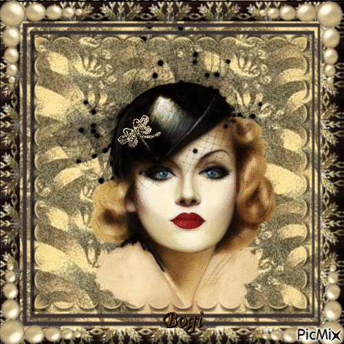 Portrait of a lady/vintage... - Gratis animeret GIF