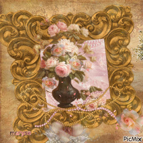 tableau fleurs - Darmowy animowany GIF