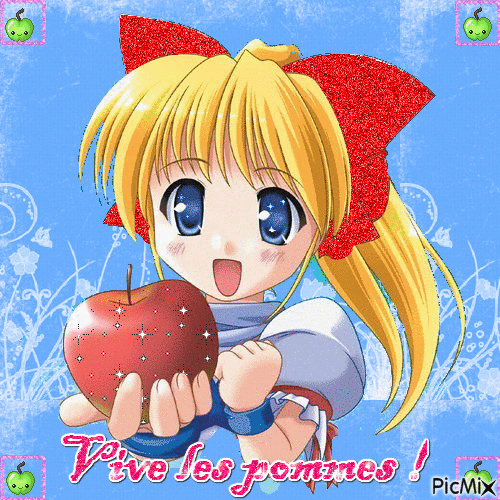 Vive les pommes ! ☻ - Free animated GIF