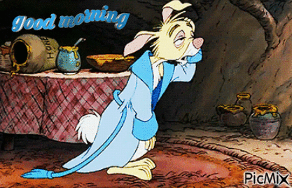 Good morning, disney, rabbit - GIF animasi gratis