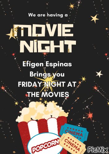 Friday night at the Movies - Free animated GIF