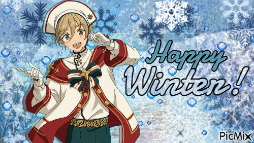 tomoya wishes you a happy winter - Nemokamas animacinis gif