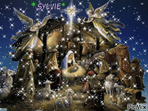 La Nativité ma creation a partager sylvie - GIF animado grátis