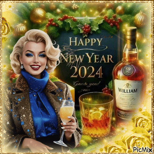 Happy New Year 2024 - Безплатен анимиран GIF