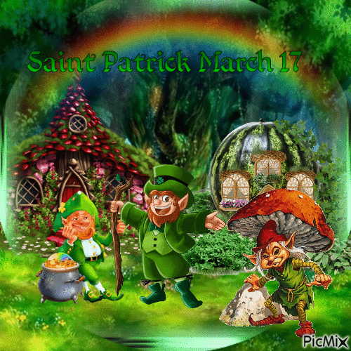Saint Patrick March 17 - Zdarma animovaný GIF