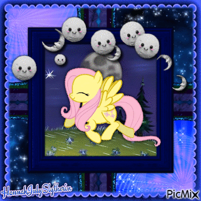 ♦#♦Fluttershy in the Moonlight♦#♦ - Ücretsiz animasyonlu GIF