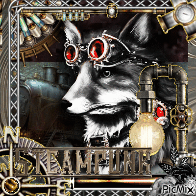steampunk fox - 無料のアニメーション GIF
