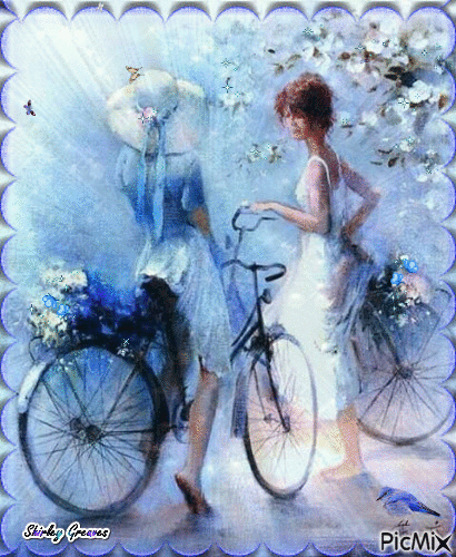 Ladies and bikes - Ilmainen animoitu GIF