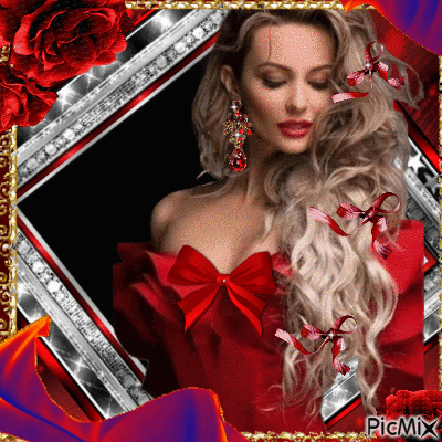 lady in red - 免费动画 GIF