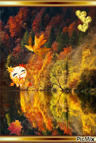 Bisous d'automne - Free animated GIF