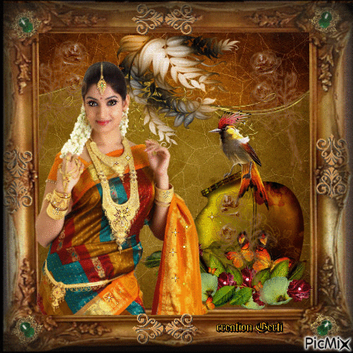 Portrait of a hindu woman - Nemokamas animacinis gif