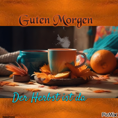 Guten Morgen--Herbst - Бесплатный анимированный гифка