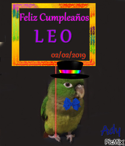 Feliz Cumple Leo - Free animated GIF
