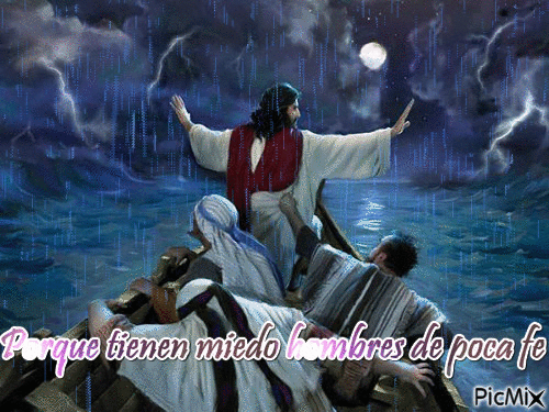 Jesús calma la tormenta - Бесплатни анимирани ГИФ