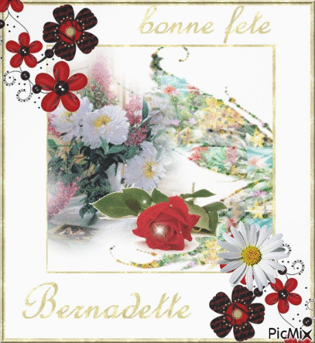 bonne fête Bernadette - Gratis animeret GIF