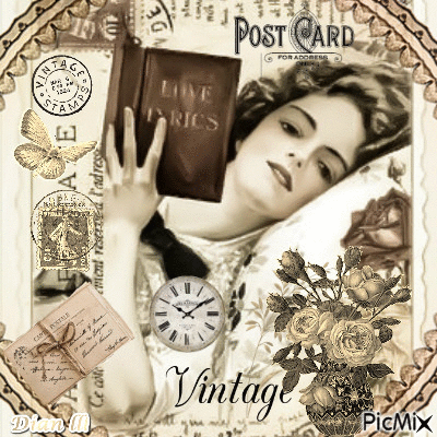 Vintage Postcard.. - Gratis geanimeerde GIF
