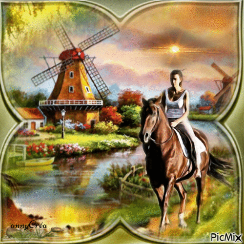 Promenade à cheval - Ingyenes animált GIF