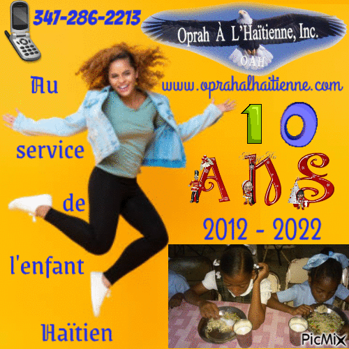 oah 10 ans au service de l'enfant Haïtien - 免费动画 GIF
