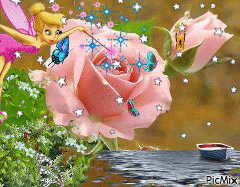 THE PINK ROSE - Zdarma animovaný GIF