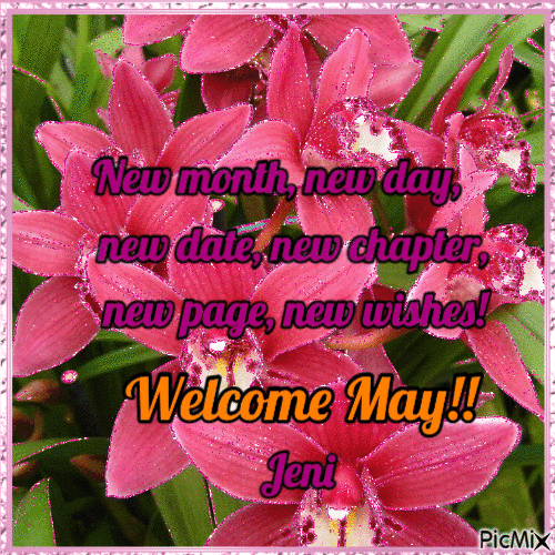 Welcome May!! - GIF animasi gratis