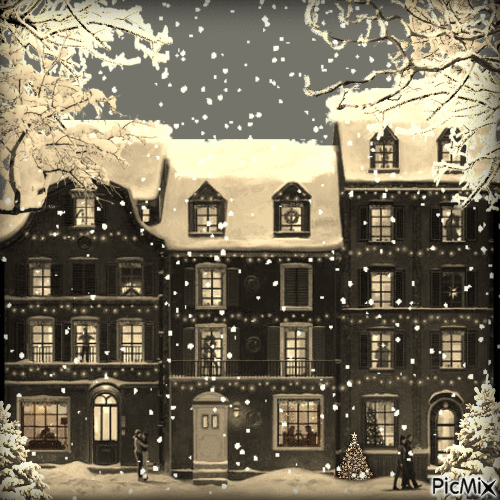 Winter Scene - Безплатен анимиран GIF
