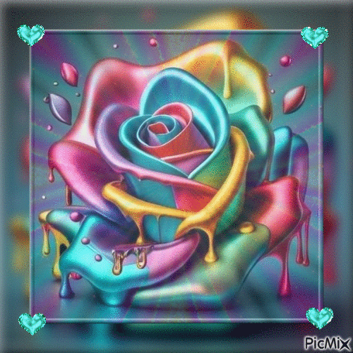 rose art - Free animated GIF