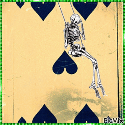 cards picked his bones! - Free animated GIF