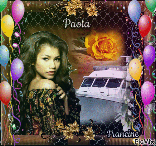 Tanti auguri alla mia amica Paola ♥♥♥ - Gratis geanimeerde GIF