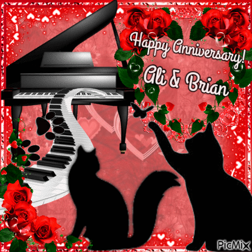 Musical Cats Anniversary - Ücretsiz animasyonlu GIF