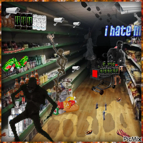 short in a grocery store vent - Ingyenes animált GIF