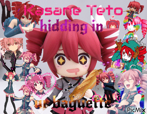 Teto hidding in your bread - Darmowy animowany GIF