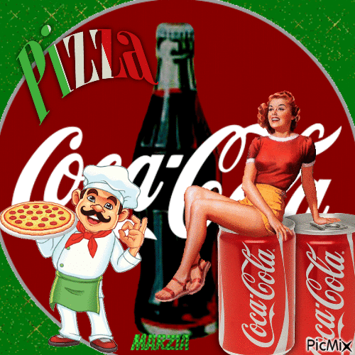 marzia -Pizza e coca - Animovaný GIF zadarmo
