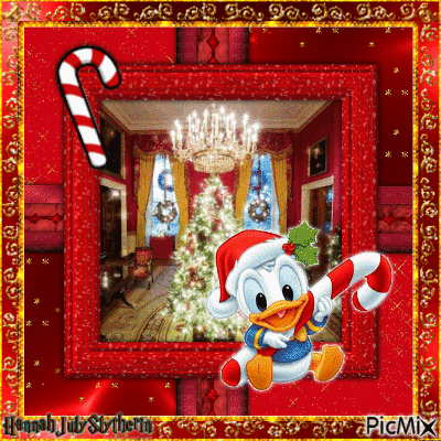 {(Baby Donald Duck at Christmastime)} - Безплатен анимиран GIF