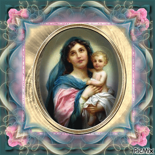 Vierge Marie & l'Enfant Jésus - Gratis animerad GIF
