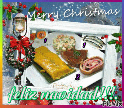 plato navideño - Бесплатный анимированный гифка
