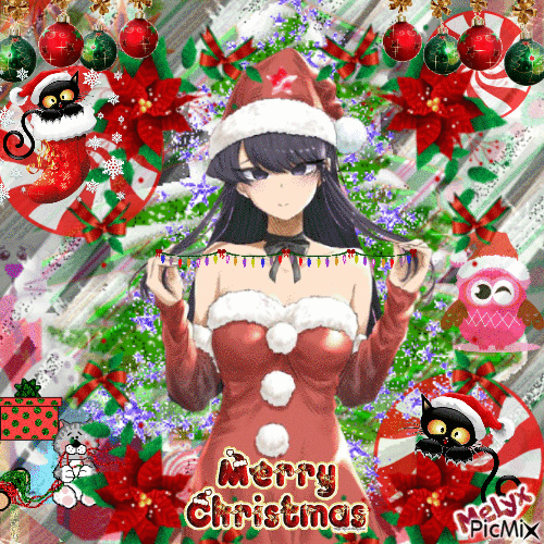 Merry Christmas manga - GIF animado gratis