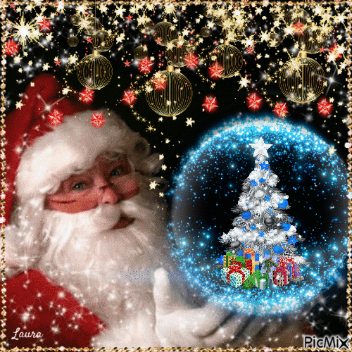 Santa Claus Babbo Natale Christmas laurachan - GIF animé gratuit