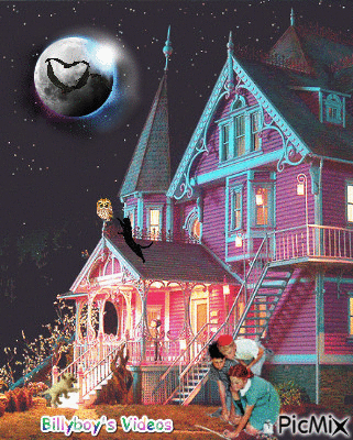 Pink House - Bezmaksas animēts GIF