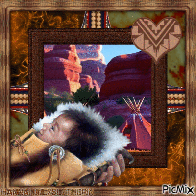 (♣)Adorable Native American Baby(♣) - Gratis geanimeerde GIF
