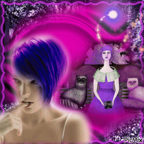 purple night !!!!! - GIF animado gratis