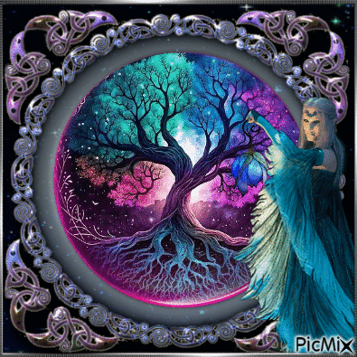 Yggdrasil l'arbre de vie - Darmowy animowany GIF