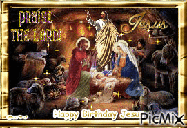HAPPY BIRTHDAY JESUS - Δωρεάν κινούμενο GIF